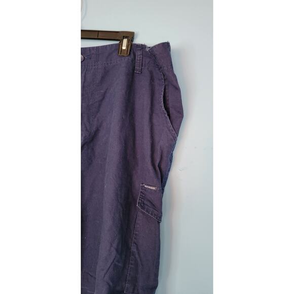 Mens Size 46 Rocawrar Navy Blue Cargo Shorts Lightweight Flat Front - Picture 4 of 6